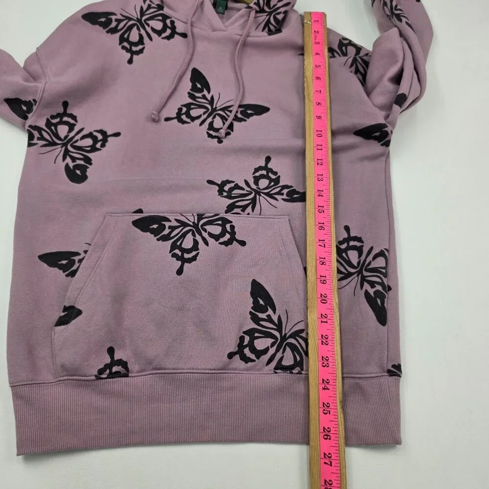Women's Wild Fable Hoodie Sweatshirt Mauve Butterfly Purple‎ Size XS Pocket - Picture 11 of 13